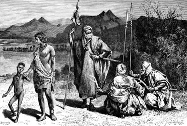 Um grupo de Tibbus, norte da África, 1895.