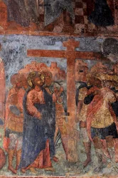 Afresco na Catedral de Nossa Senhora do Signo, Novgorod, início do século XVIII.