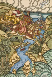 Ilustração para o conto de fadas Marya Morevna, 1913-1915