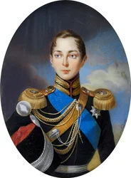 Miniatura do czarevich Alexandre Nikolaevich da Rússia.