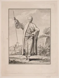 Retrato de Carsten Niebuhr em vestido árabe