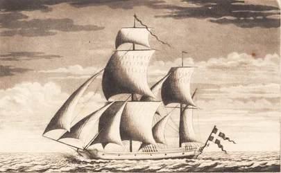 Suite de navios. Agachado