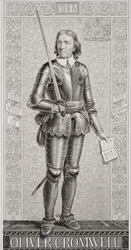 Oliver Cromwell (1599-1658) de "Ilustrações da História Escocesa e Inglesa", Volume I