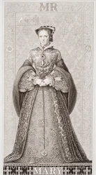 Rainha Maria (1516-1558) de "Ilustrações da História Escocesa e Inglesa", Volume I