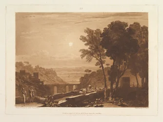The Bridge and Goats Liber Studiorum, part IX, plate 43, April 23, 1812.