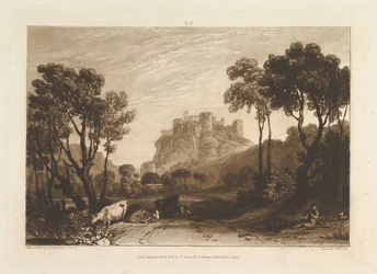 O Castelo acima do Meadows Liber Studiorum, parte II, placa 8, 1808.