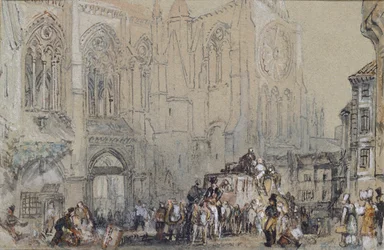 A Igreja de São Julien, Tours, c1830