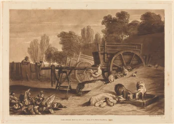 O pátio da quinta com o galo, publicado em 1809.