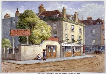 Old Goat and Compasses Inn, Marylebone Road, Londres, 1868