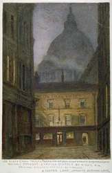 A taberna Black Swan em Carter Lane, City of London, 1870