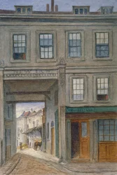 Vista do New Inn, Old Bailey, City of London, 1868