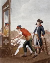 Maximilien Marie Isidore de Robespierre na guilhotina