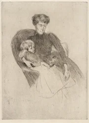 Mulher e criança, sentados (mãe e criança com brinquedo)