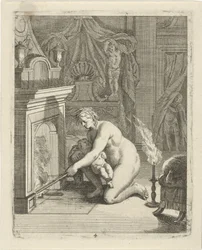 Tétis põe Aquiles no fogo Cenas da Vida de Aquiles (título da série) Vitam et mortem achilli (título da série)