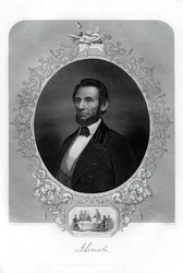 Presidente Abraham Lincoln, político americano, 1862-1867.