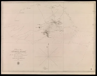 Carta das ilhas Seychelle pelos oficiais dos navios H.M. Leven e Barracouta sob a direção do capitão W.F.W. Owen R.N. 1825