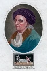 Leonhard Euler, matemático e físico suíço do século XVIII, 1804.