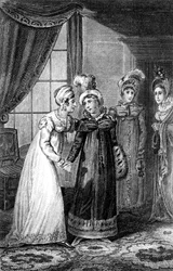 A última entrevista entre Sua Majestade e a Princesa Charlotte, 1820.