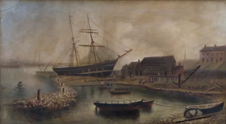 Jarda do reparo de Huntleys, c.1888