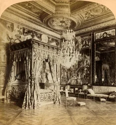 Sala de recepção de Catherine de Medicis, palácio de Fontainebleau, França, 1889.