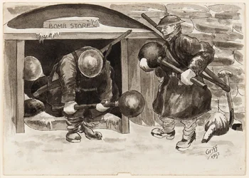 - E eles nos disseram que a guerra terminaria no Natal, e antes estamos carregando pudins para Fritz em vez de carregar os nossos em &39;ome&39;