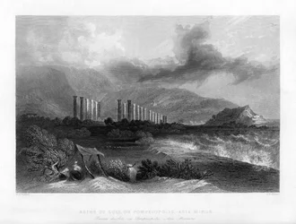 As ruínas de Soli, ou Pompeiópolis, Turquia, 1841.