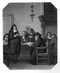 Benedict Spinoza, filósofo holandês do século XVII, c1870.