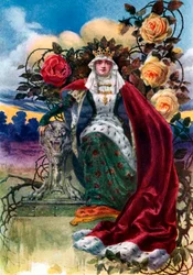 Uma rainha das rosas, 1908-1909.