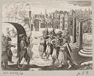 Ilustração de Adam Olearius, “Persian Rosenthal por um engenhoso poeta Schich Saadi […]”, Schleswig 1660
