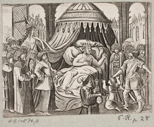 Ilustração de Adam Olearius, “Persian Rosenthal por um engenhoso poeta Schich Saadi […]”, Schleswig 1660