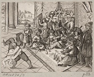 Ilustração de Adam Olearius, “Persian Rosenthal por um engenhoso poeta Schich Saadi […]”, Schleswig 1660