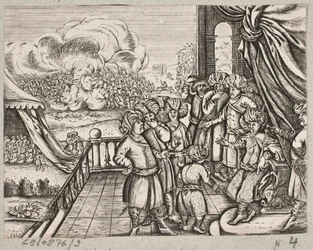 Ilustração de Adam Olearius, “Persian Rosenthal por um engenhoso poeta Schich Saadi […]”, Schleswig 1660