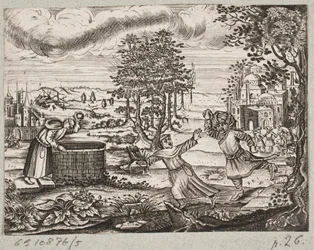 Ilustração de Adam Olearius, “Persian Rosenthal por um engenhoso poeta Schich Saadi […]”, Schleswig 1660