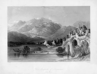 A acrópole de Pergamum Bergama, Turquia, século XIX.