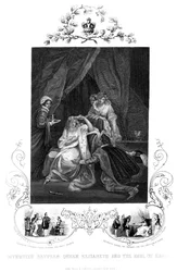 Entrevista entre a rainha Elizabeth e o conde de Essex, século XIX.
