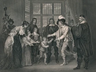 A Entrevista de Carlos I com Seus Filhos, 1649, meados do século XIX.
