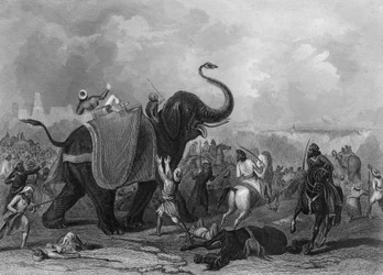O cerco de Mooltan Multan, Índia, 1849 c1857.