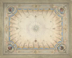 Projeto de teto para o Boudoir, Ardgowan, ca. 1868.