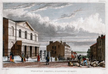 Capela Wesleyana, Stanhope Street, Londres, 1830.