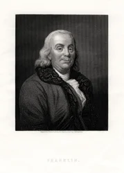 Benjamin Franklin, figura política e estadista dos Estados Unidos, século XIX