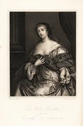 Elizabeth Hamilton, La Belle Hamilton, depois Condessa de Grammont, esposa de Philibert de Grammont, uma das belezas de Windsor