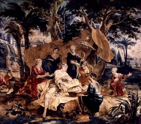O achado de Moisés, feito nas oficinas de Frans e Pieter van de Borcht (c.1763) (tapeçaria)