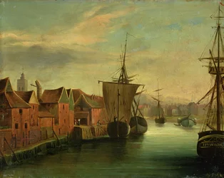 Cais de Santa Catarina, Ipswich, cerca de 1830