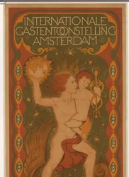 Cartaz para a Exposição Internacional de Convidados em Amesterdão, Exposição Internacional de Convidados em Amesterdão (título no objeto)
