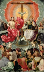 Painel central do tríptico com adoração da trindade, 1523 (veja 242037, 242038, 242039)