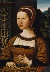 Neerlandês: Retrato de uma mulher (Rainha Isabel da Dinamarca) Retrato de uma mulher, possivelmente Isabel da Dinamarca