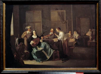 O concerto. Pintura de Jacob Duck (1600 - 1660) Ec. Flam.