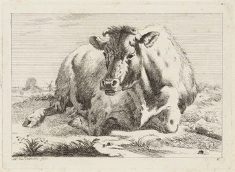 Vaca reclinada
Seis estampas após desenhos de vários mestres (título da série)