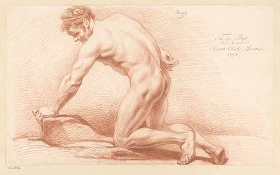 Ajoelhado nu masculino, visto de lado (2º prémio 1797)