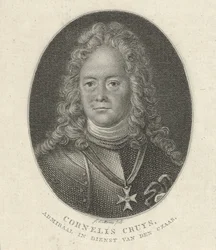 Retrato de Cornelius Cruys 1655-1727, vice-almirante da Marinha Imperial Russa, 1818